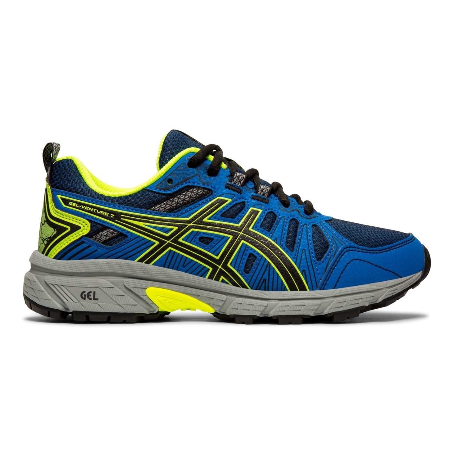 Asics Gel-Venture 7 GS Boys Trail Running Shoes: Black/Safety Yellow | Mike  Pawley Sports