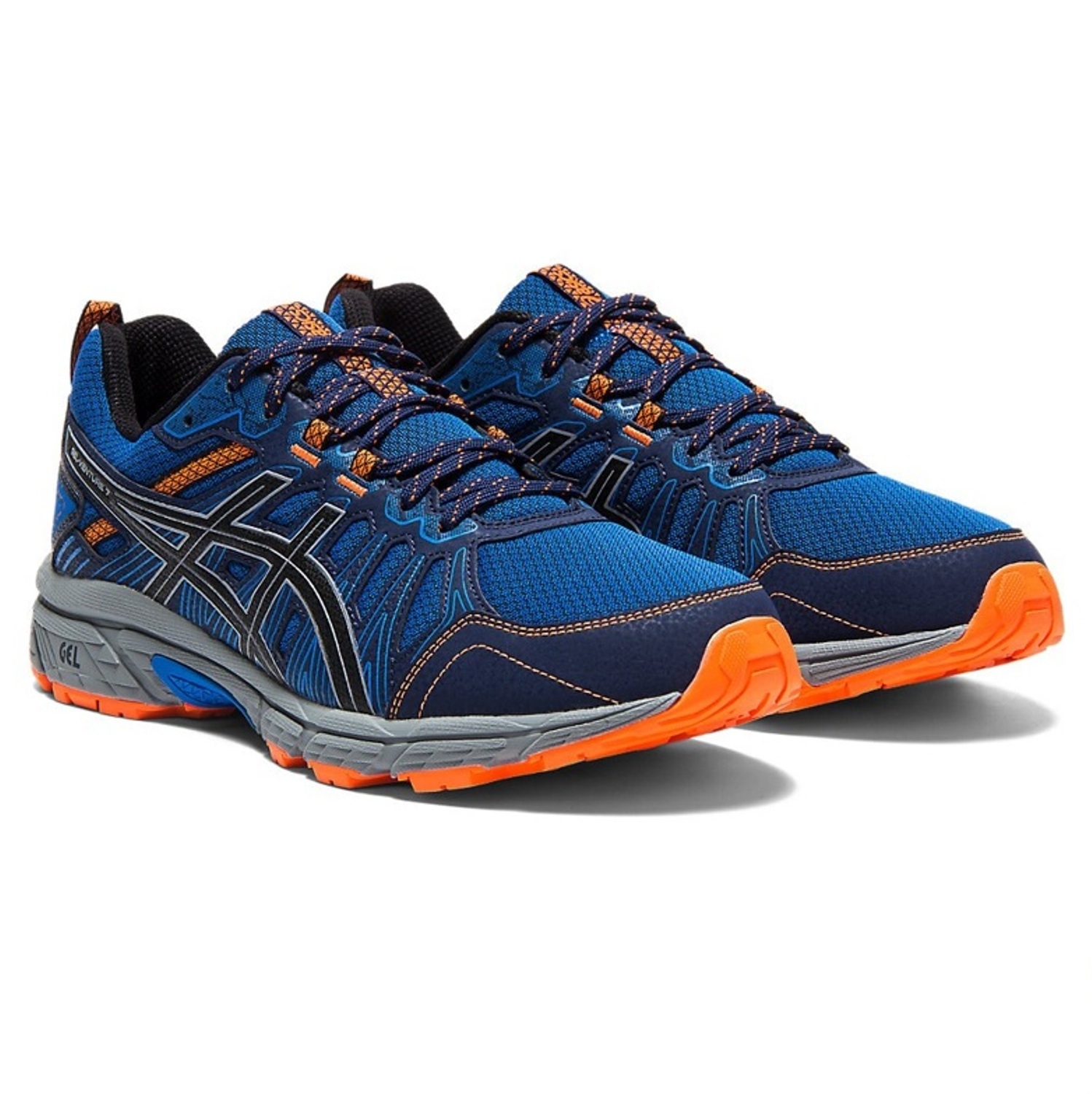 Asics Gel-Venture 7 Mens Trail Running Shoes: Electric Blue/Sheet Rock ...