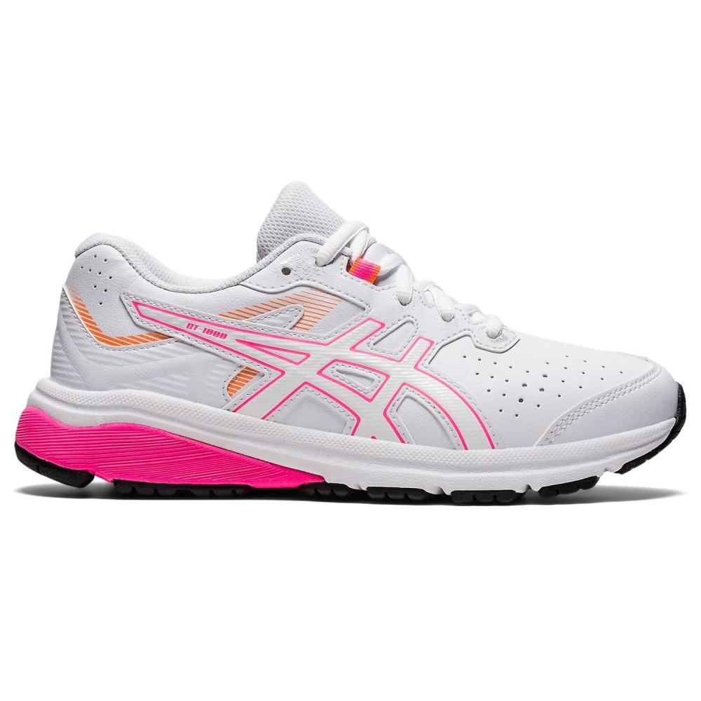Asics GT-1000 SL GS Girls Running Shoes: White/Pink | Mike Pawley Sports