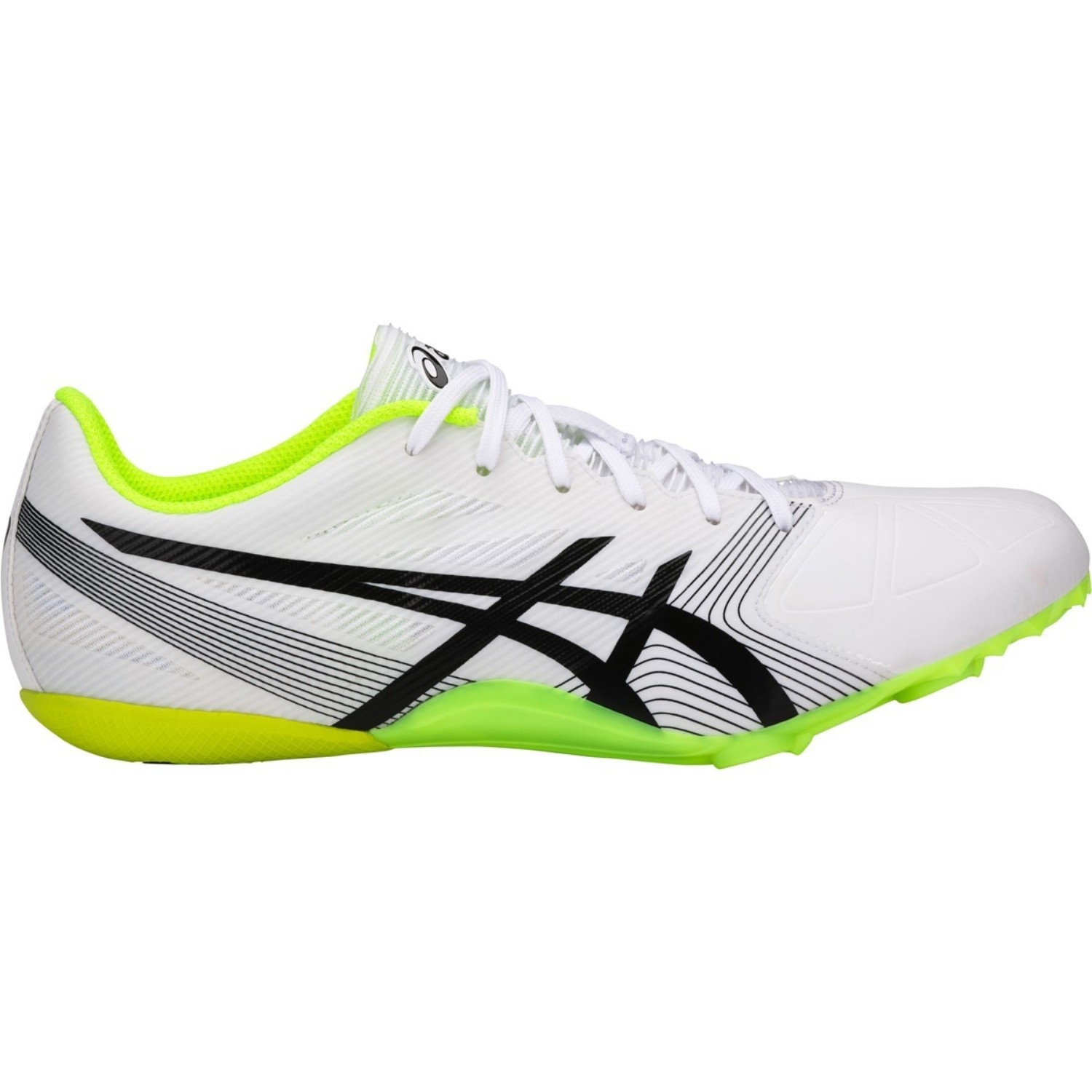 Asics Hypersprint 6 Unisex Running Spikes: White/Black/Safety Yellow | Mike  Pawley Sports