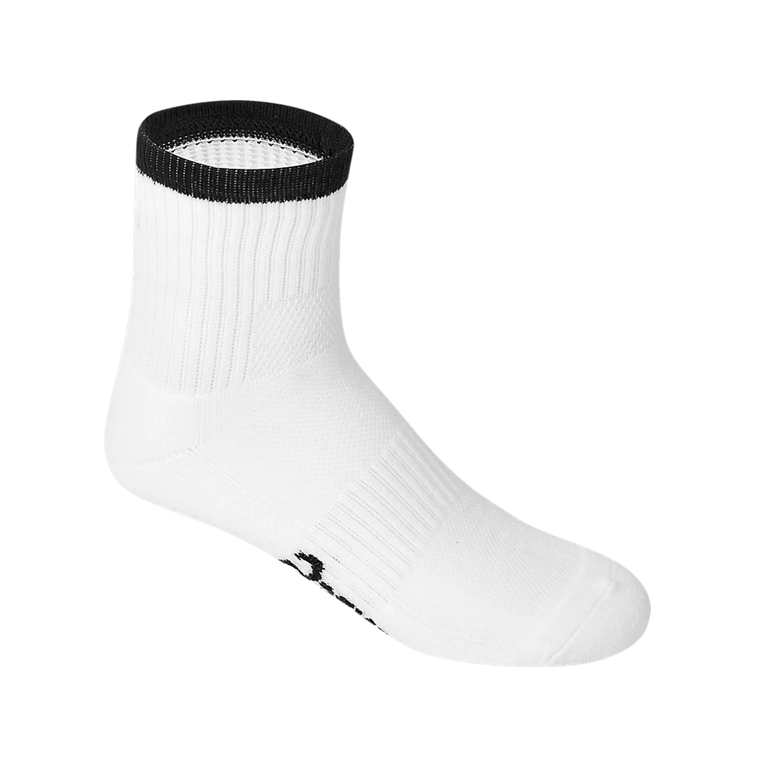 Asics Pace Quarter Socks: White/Black | Mike Pawley Sports