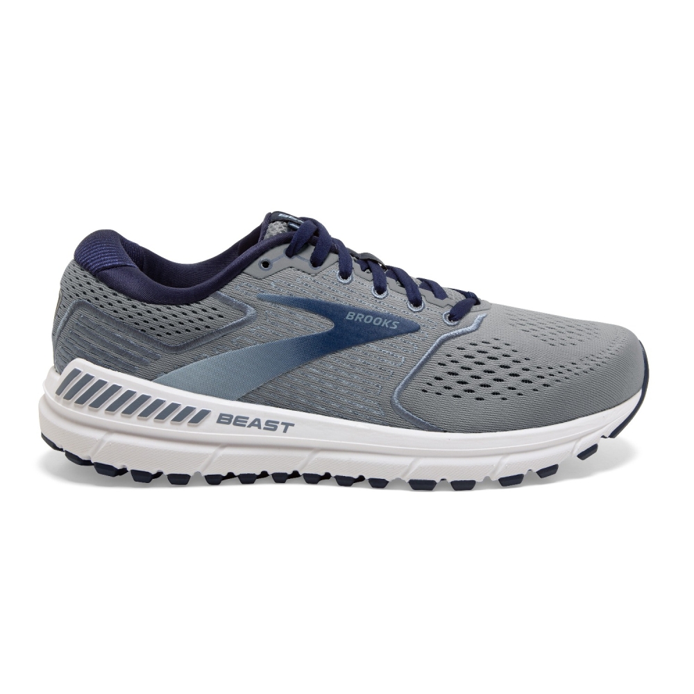 Brooks Beast 20 (2E) Wide Mens Running Shoes: Blue/Grey/Peacoat | Mike ...