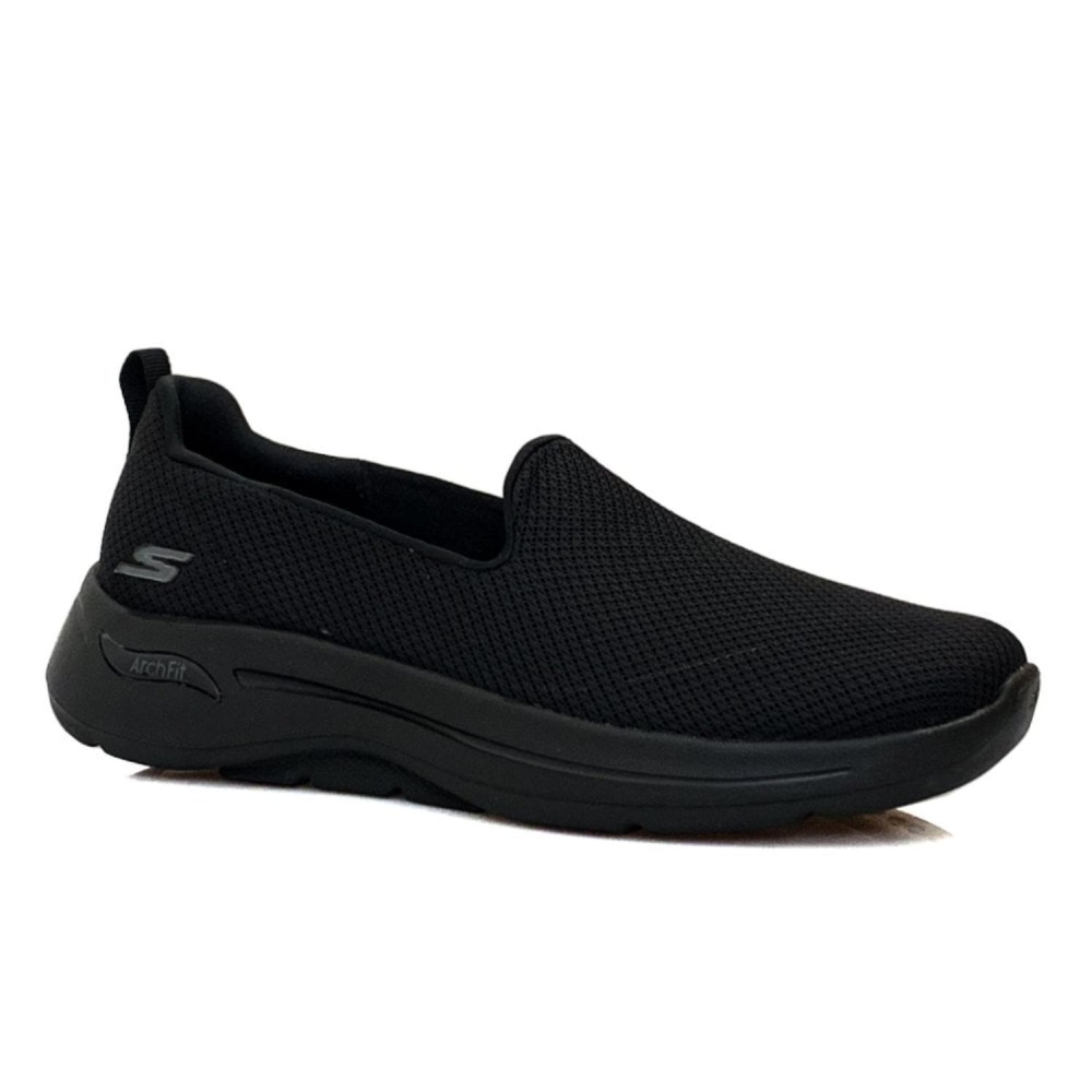 Skechers 124401 Go Walk Arch Fit Womens Walking Shoes: Black | Mike ...