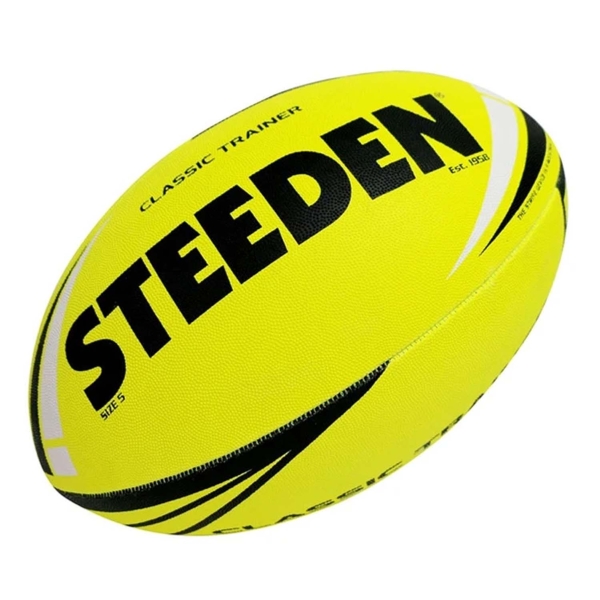 Steeden Classic Trainer Rugby League Training Ball White//Blue